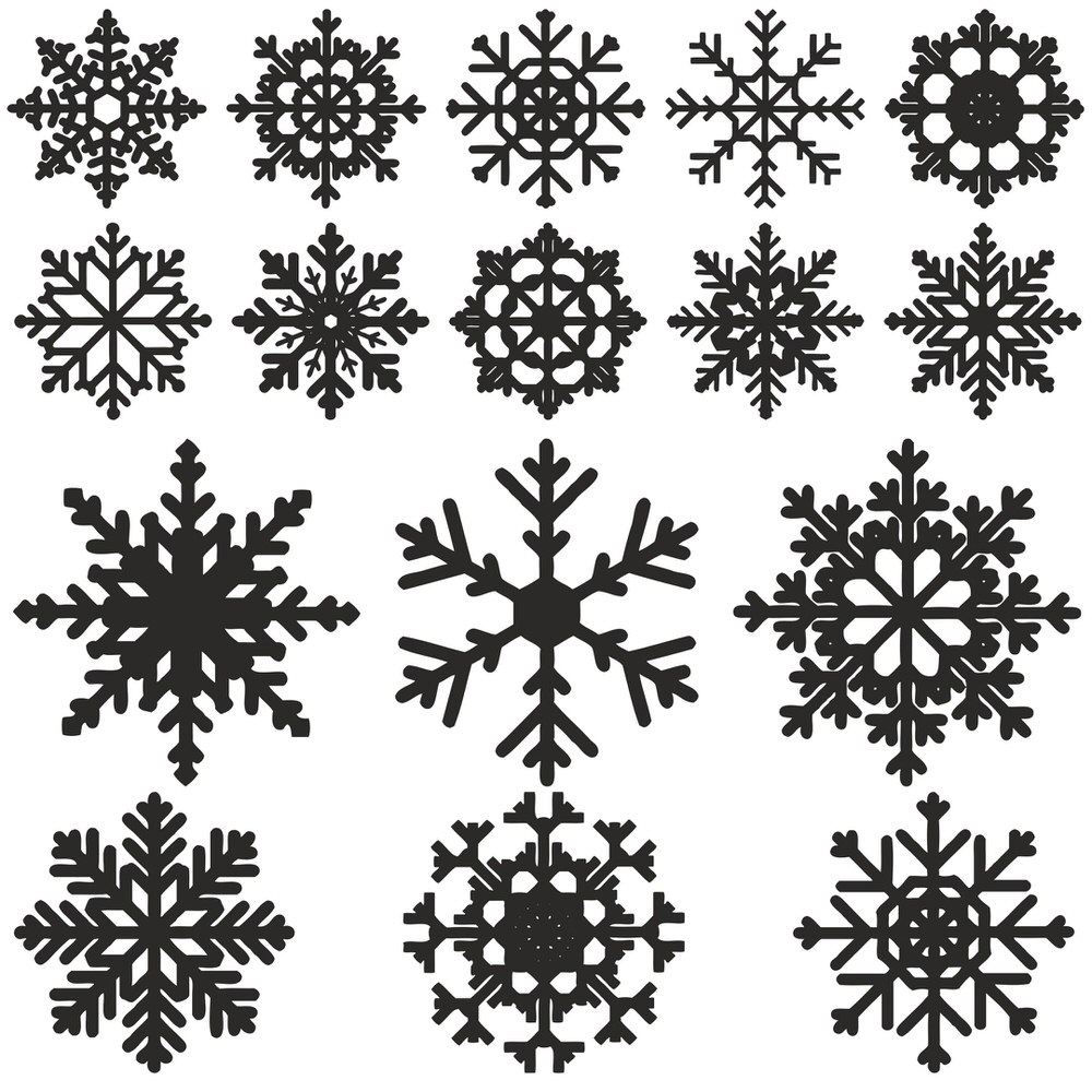 طرح وکتور دانه برف مناسب برای استفاده در دستگاه های cnc چوب و cnc لیزر - snowflake vector cdr file