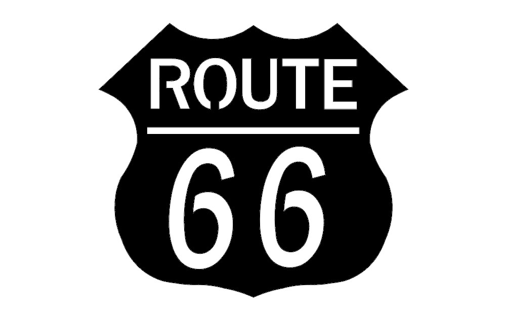 طرح مسیر ۶۶ مناسب برای استفاده در دستگاه های cnc چوب و cnc لیزر - route 66 dxf file