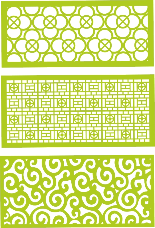 طرح الگوهای تزئینی جالی مناسب برای استفاده در دستگاه های cnc چوب و cnc لیزر - decorative jali patterns cdr file