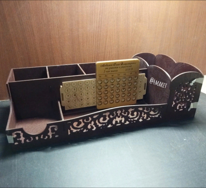 طرح میز تحریر خلاقانه مناسب برای استفاده در دستگاه های cnc چوب و cnc لیزر - laser cut creative office desk organizer cdr file