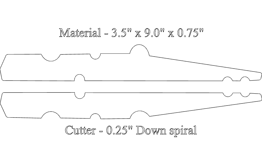 طرح گیره لباس ۸ اینچی مناسب برای استفاده در دستگاه های cnc چوب و cnc لیزر - 8 inch clothes pin dxf file