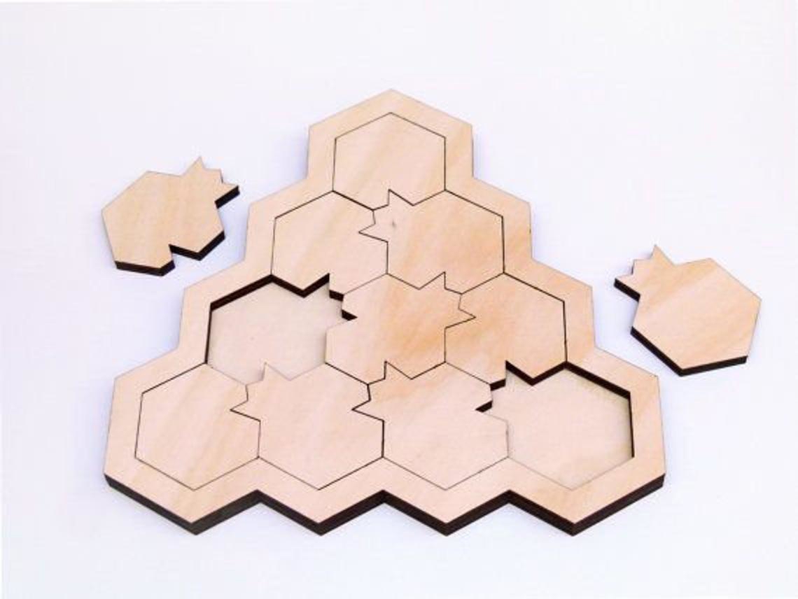 طرح بازی پازل انار مناسب برای استفاده در دستگاه های cnc چوب و cnc لیزر - laser cut pomegranate puzzle game cdr file