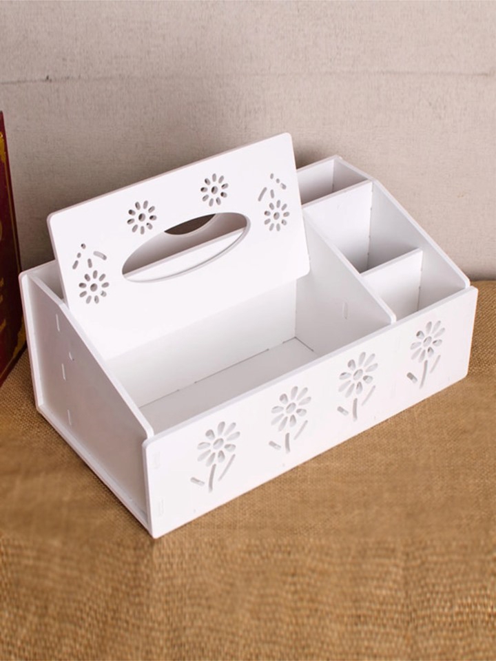 طرح جعبه دستمال کاغذی با نظم دهنده مناسب برای استفاده در دستگاه های cnc چوب و cnc لیزر - laser cut tissue box with organizer cdr file