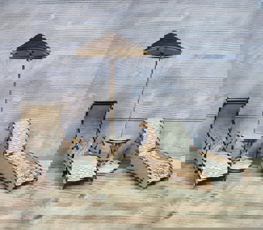 طرح صندلی ساحلی اسباب بازی کودک به همراه چتر مناسب برای استفاده در دستگاه های cnc چوب و cnc لیزر - laser cut kids toy beach chair with umbrella cdr file