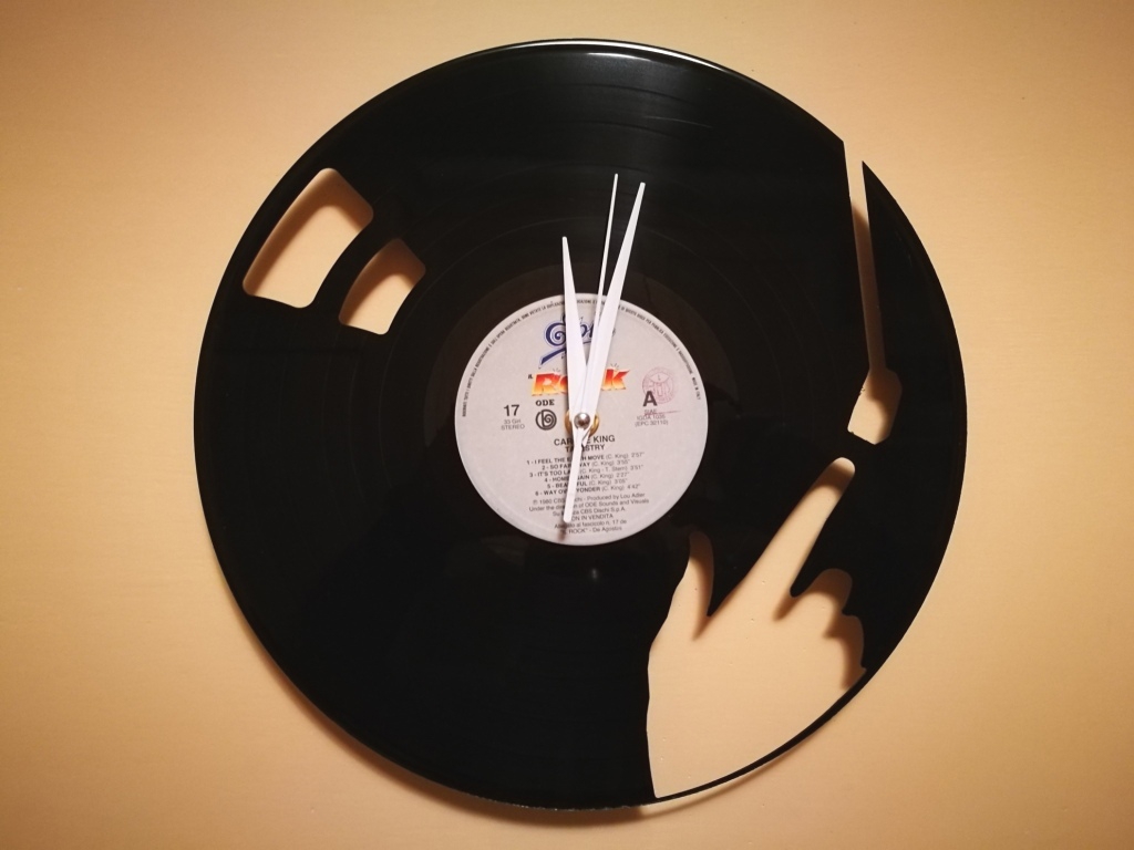 طرح orologio vinile disco lp clock مناسب برای استفاده در دستگاه های cnc چوب و cnc لیزر - orologio vinile disco lp clock dxf file