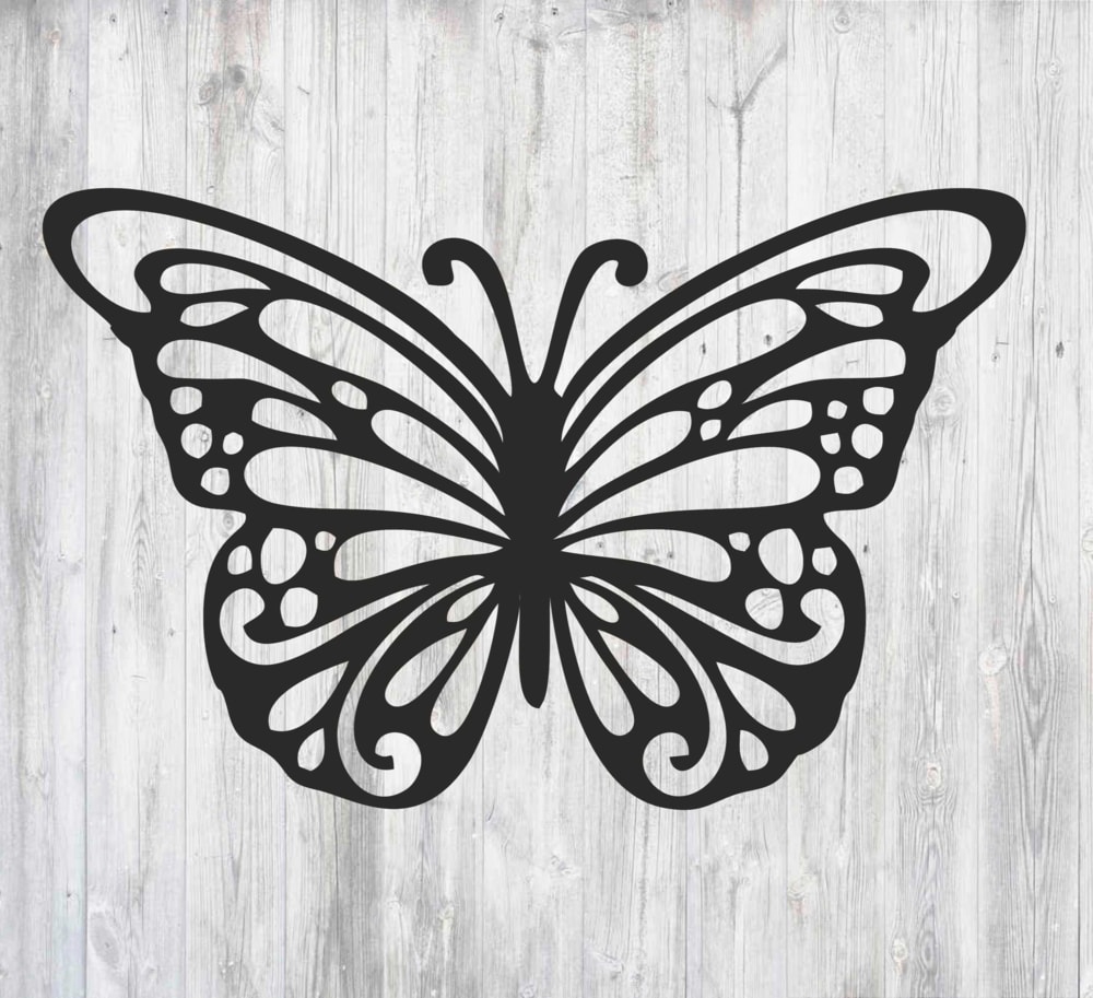 طرح برش و حکاکی لیزری پروانه مناسب برای استفاده در دستگاه های cnc چوب و cnc لیزر - laser cut engrave butterfly silhouette cdr file