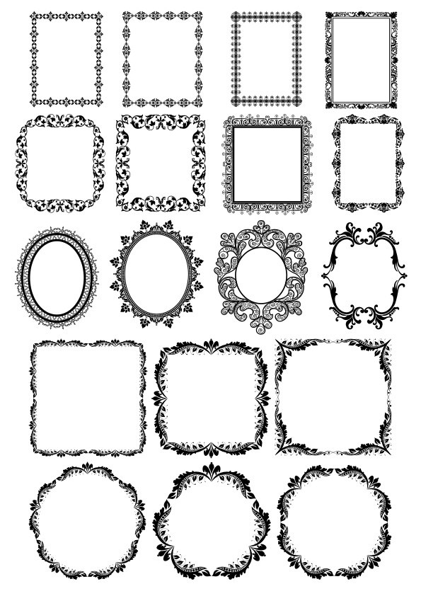 طرح کارت عروسی با طرح وکتور حاشیه و قاب مناسب برای استفاده در دستگاه های cnc چوب و cnc لیزر - wedding card frame border vectors cdr file