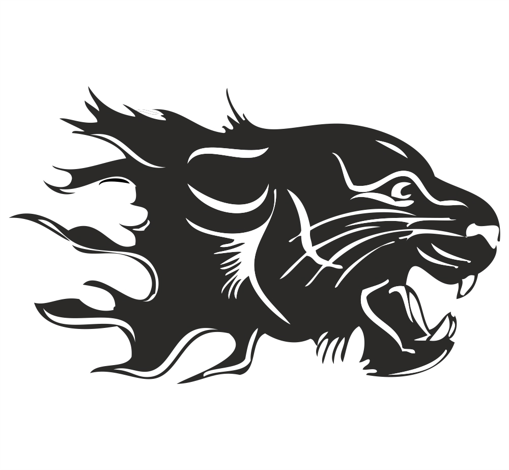 طرح استیکر پلنگ مناسب برای استفاده در دستگاه های cnc چوب و cnc لیزر - panther sticker cdr file