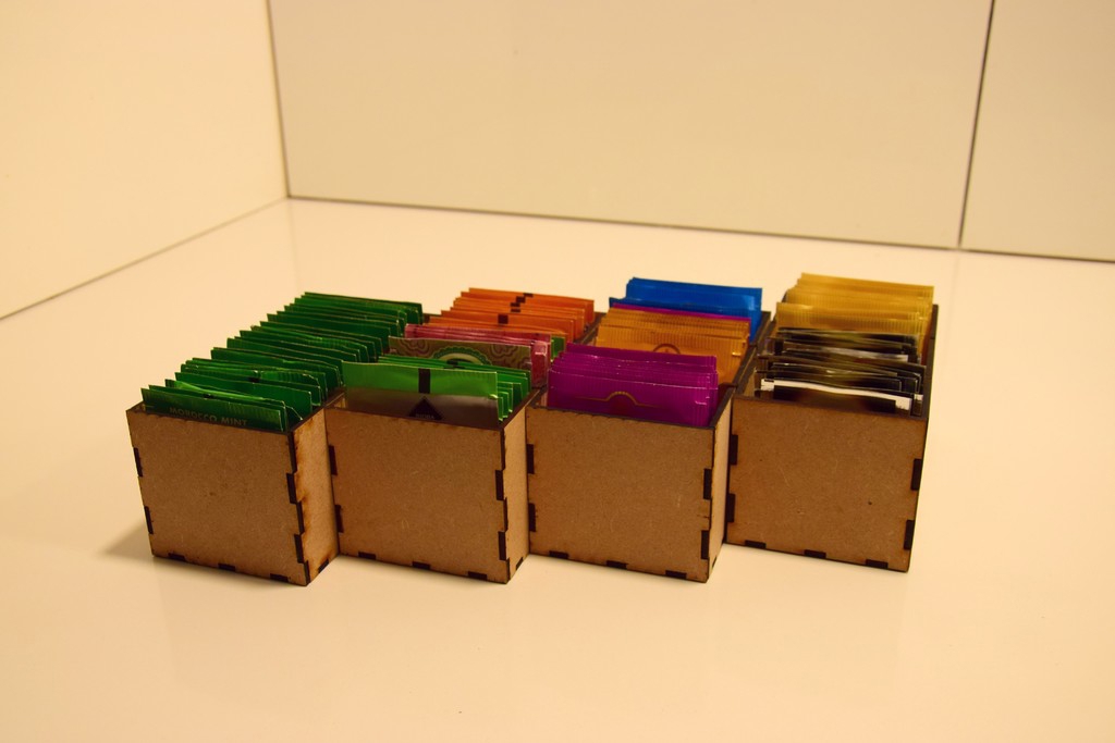 طرح کشوی چای و دمنوش مناسب برای استفاده در دستگاه های cnc چوب و cnc لیزر - laser cut tea organizer drawer svg file