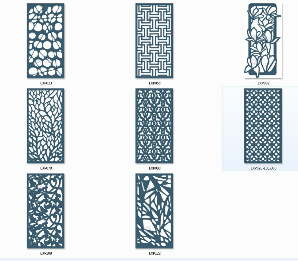 طرح و الگوی پارتیشن مناسب برای استفاده در دستگاه های cnc چوب و cnc لیزر - laser cut partition screens patterns dxf file