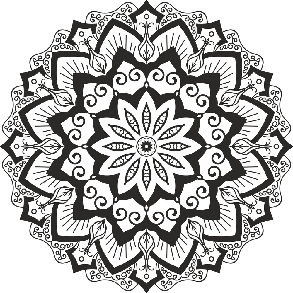 طرح برش ماندالا (چرخ هستی) مناسب برای استفاده در دستگاه های cnc چوب و cnc لیزر - mandala cut design cdr file