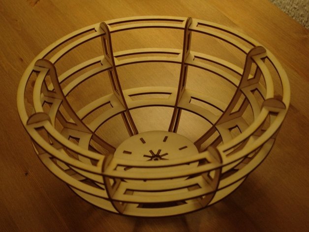طرح کاسه ۳ میلی‌متری مناسب برای استفاده در دستگاه های cnc چوب و cnc لیزر - bowl 3mm dxf file