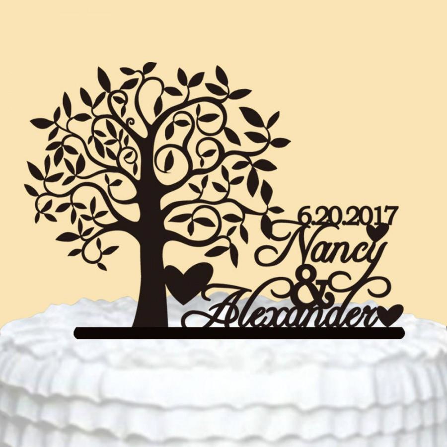 طرح رویه کیک عروسی شخصی مناسب برای استفاده در دستگاه های cnc چوب و cnc لیزر - laser cut personalized wedding cake topper cdr file