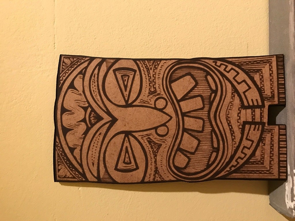 طرح ماسک تیکی مناسب برای استفاده در دستگاه های cnc چوب و cnc لیزر - laser cut tiki mask cdr file