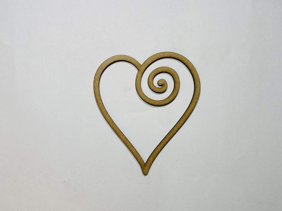 طرح قلب چوبی طرح چرخان برای کاردستی مناسب برای استفاده در دستگاه های cnc چوب و cnc لیزر - laser cut wooden swirl heart shape for crafts cdr file