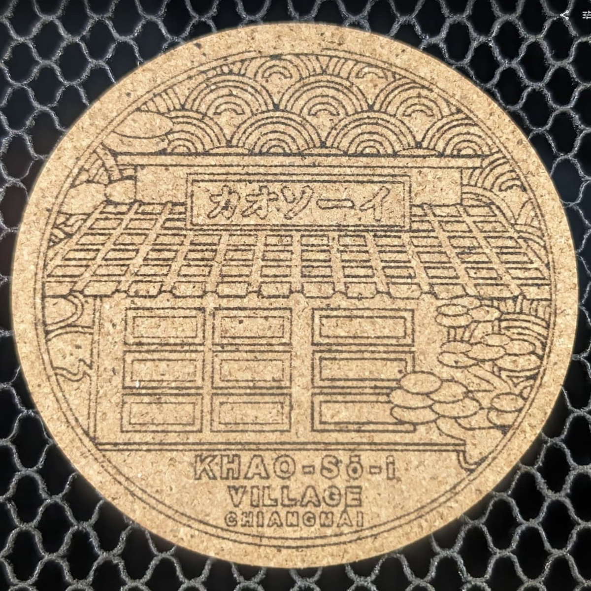 طرح دریچه فاضلاب تایلند مناسب برای استفاده در دستگاه های cnc چوب و cnc لیزر - laser cut thailand manhole cover coaster svg file