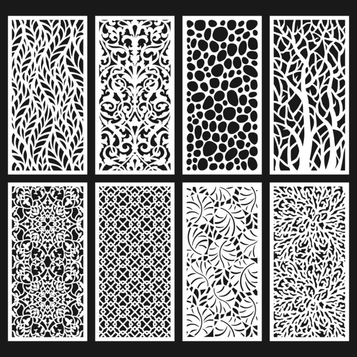 طرح های پانل تزئینی و cnc مناسب برای استفاده در دستگاه های cnc چوب و cnc لیزر - decorative panel design patterns for laser cutting cnc cdr file