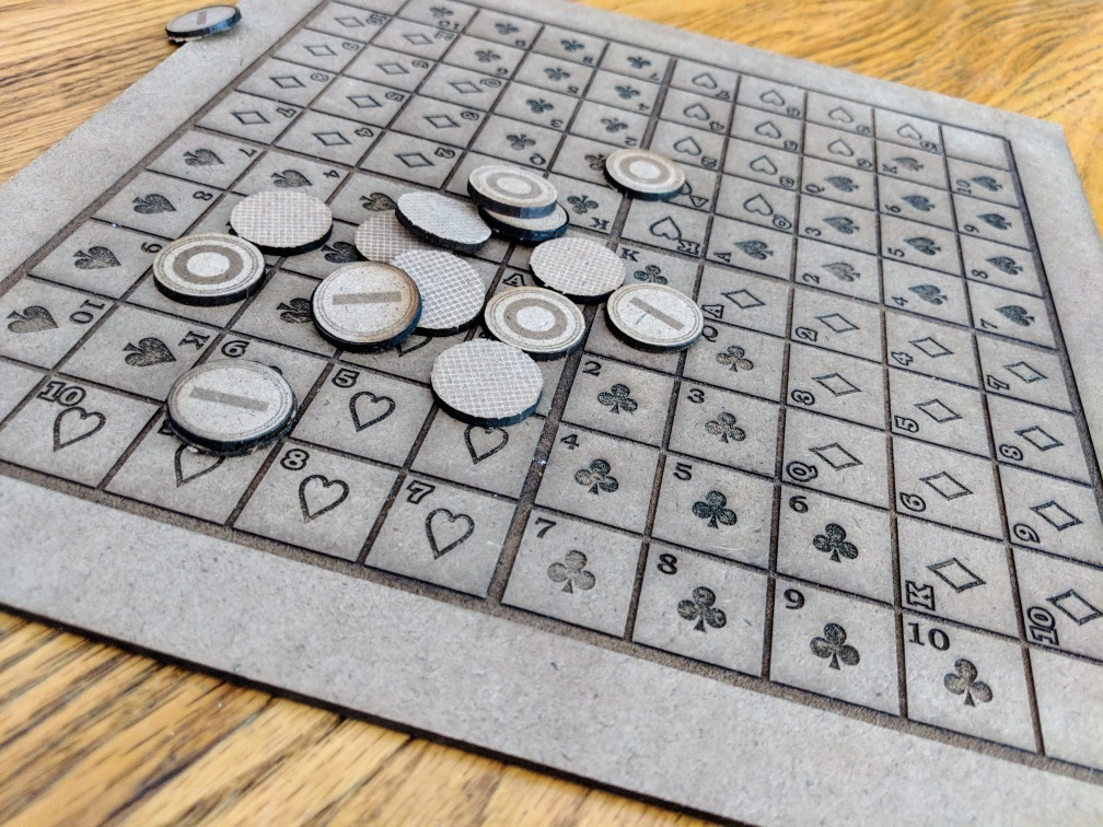 طرح توالی بازی تخته ای و قطعات آن مناسب برای استفاده در دستگاه های cnc چوب و cnc لیزر - laser cut sequence board game and pieces cdr file