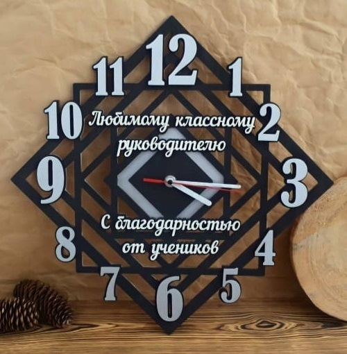 طرح ساعت دیواری مدرن مناسب برای استفاده در دستگاه های cnc چوب و cnc لیزر - laser cut contemporary personalized wall clock cdr file