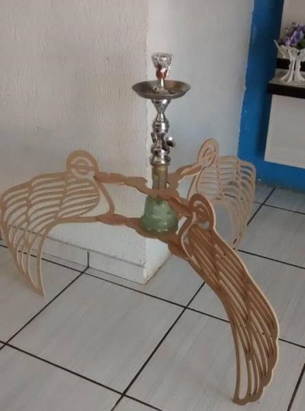 طرح پایه قلیان چوبی تزئینی مناسب برای استفاده در دستگاه های cnc چوب و cnc لیزر - laser cut decorative wooden hookah base cdr file