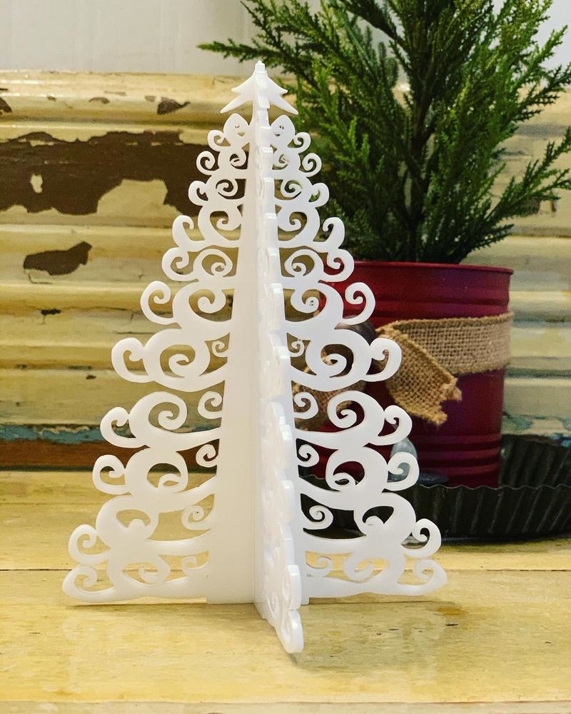 طرح قالب درخت کریسمس مناسب برای استفاده در دستگاه های cnc چوب و cnc لیزر - laser cut christmas tree template svg file