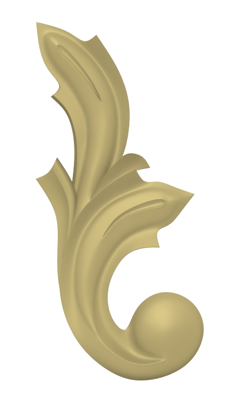 طرح سه بعدی گوشه گل برای CNC نجاری، مناسب برای استفاده در دستگاه های cnc چوب و cnc لیزر - 3d floral corner design for cnc woodworking stl file