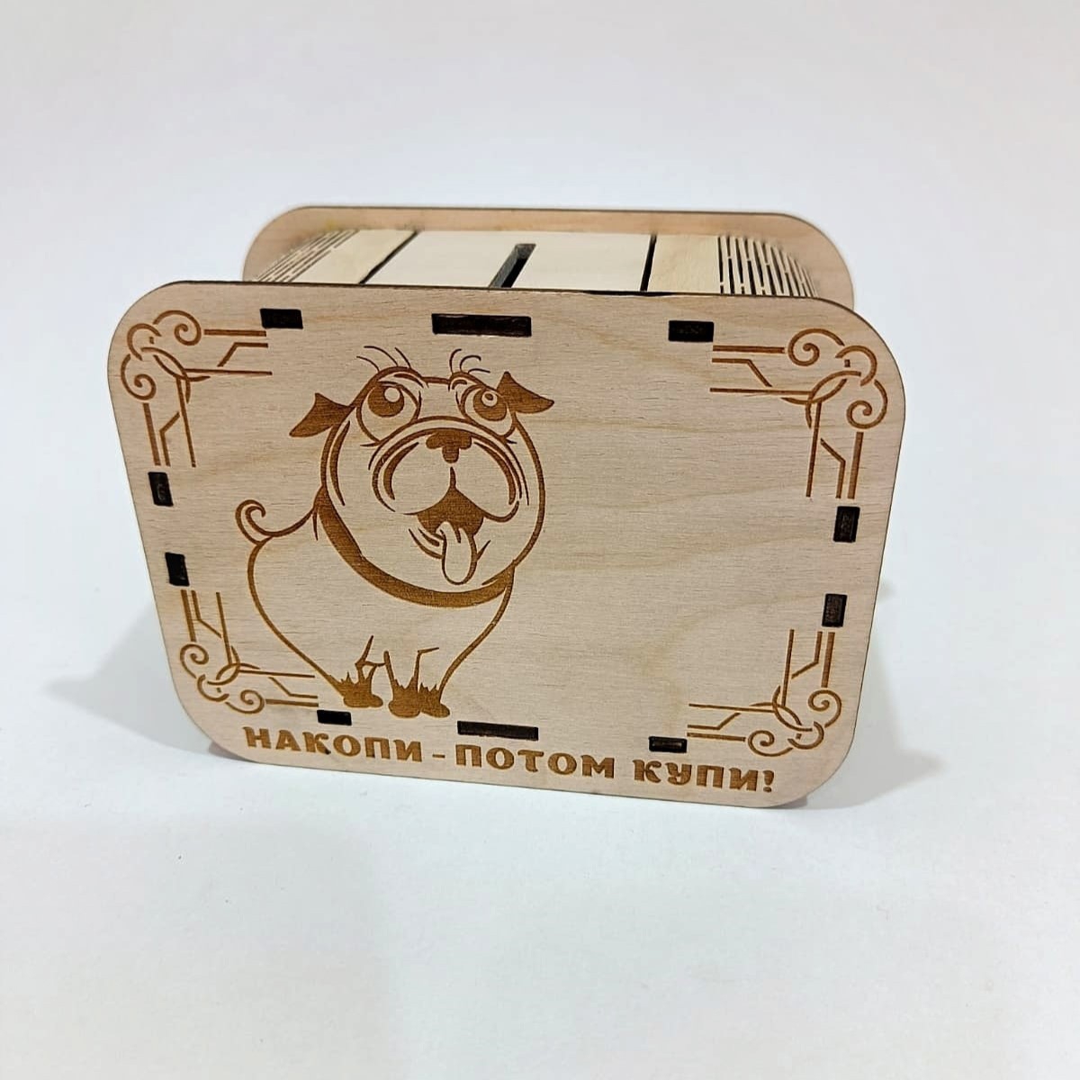 طرح قلک چوبی طرح قلک چوبی مناسب برای استفاده در دستگاه های cnc چوب و cnc لیزر - laser cut wood money box piggy bank cdr file