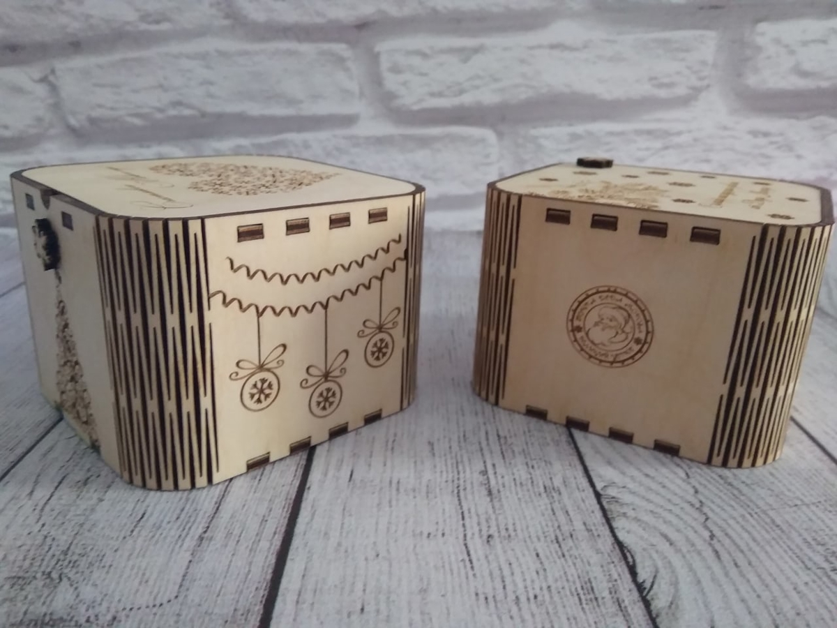طرح جعبه کادو طرح شب کریسمس مناسب برای استفاده در دستگاه های cnc چوب و cnc لیزر - laser cut christmas eve box cdr file