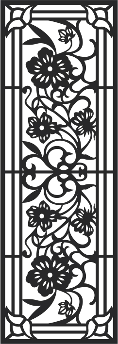 طرح الگوی پنل های حصار مناسب برای استفاده در دستگاه های cnc چوب و cnc لیزر - fence panels pattern cdr file