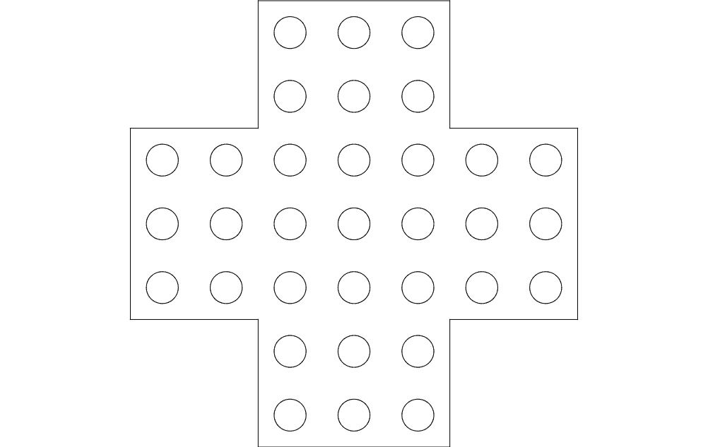 طرح سنگ مرمر تک رنگ مناسب برای استفاده در دستگاه های cnc چوب و cnc لیزر - marble solitaire dxf file