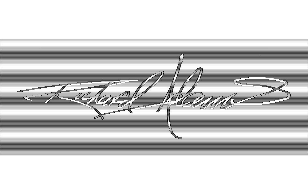 طرح حروف خطی مناسب برای استفاده در دستگاه های cnc چوب و cnc لیزر - line letters dxf file