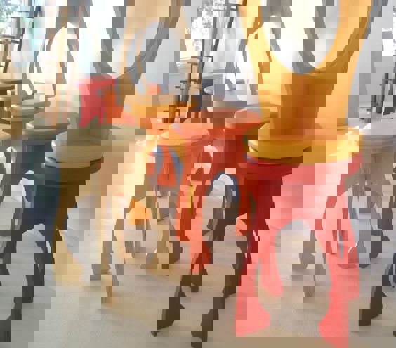 طرح پازل سه بعدی چهارپایه مناسب برای استفاده در دستگاه های cnc چوب و cnc لیزر - stool 3d puzzle cnc laser cut cdr file