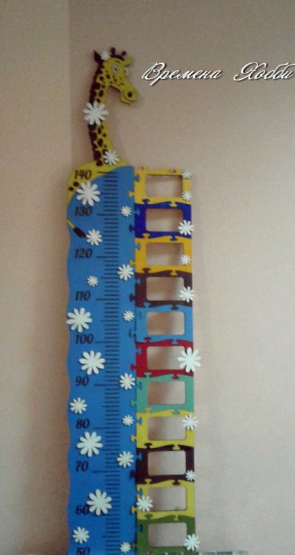 طرح نمودار قد زرافه برای کودکان مناسب برای استفاده در دستگاه های cnc چوب و cnc لیزر - laser cut giraffe height chart for kids