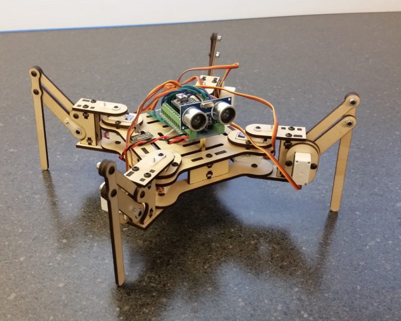 طرح ربات چهارپا با طرح میپد مناسب برای استفاده در دستگاه های cnc چوب و cnc لیزر - laser cut meped quadruped robot dxf file