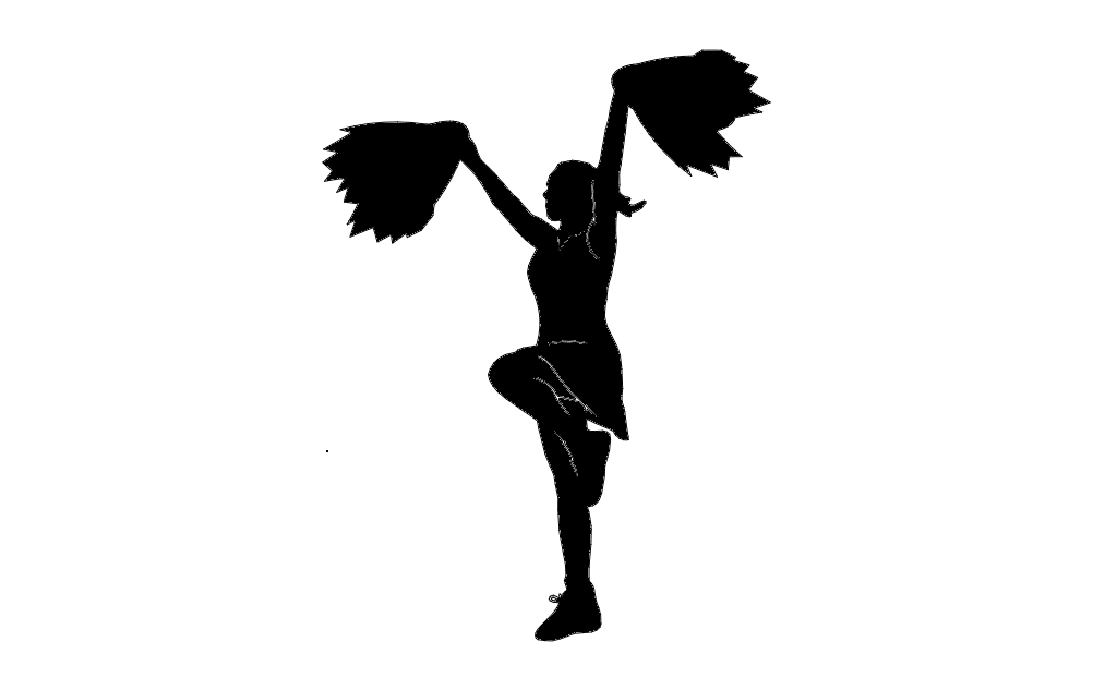 طرح تشویق کننده مناسب برای استفاده در دستگاه های cnc چوب و cnc لیزر - cheerleader dxf file
