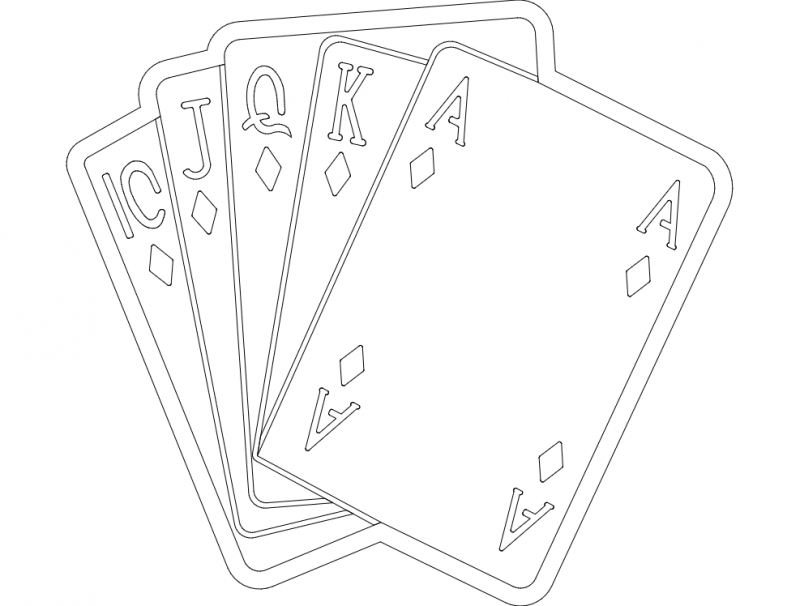 طرح کارت ۱ مناسب برای استفاده در دستگاه های cnc چوب و cnc لیزر - cards 1 dxf file