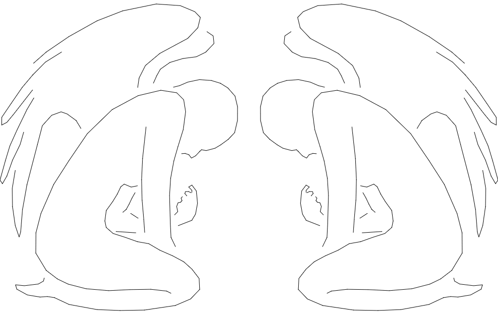 طرح فرشته مناسب برای استفاده در دستگاه های cnc چوب و cnc لیزر - angel dxf file