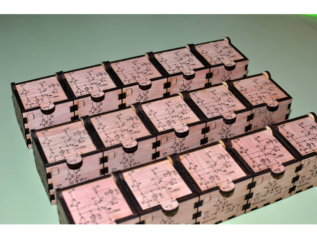 طرح جعبه مناسب برای استفاده در دستگاه های cnc چوب و cnc لیزر - laser cut box svg file