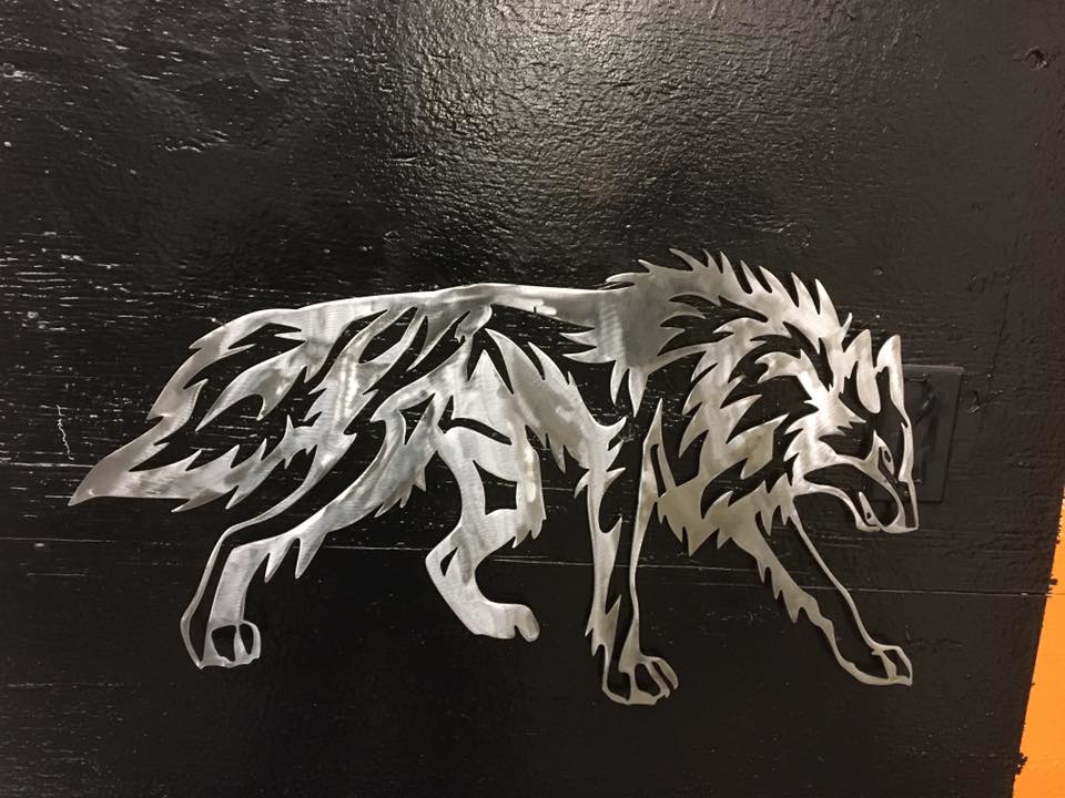 طرح گرگ قبیله ای مناسب برای استفاده در دستگاه های cnc چوب و cnc لیزر - wolf tribalda dxf file
