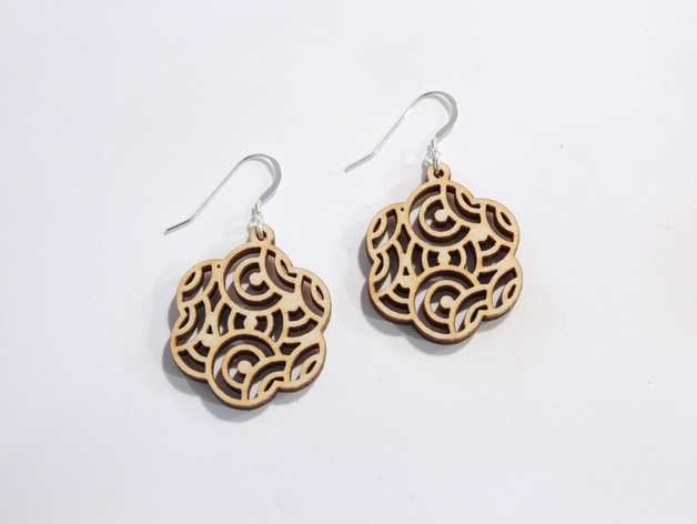 طرح گوشواره های شرقی مناسب برای استفاده در دستگاه های cnc چوب و cnc لیزر - oriental earrings dxf