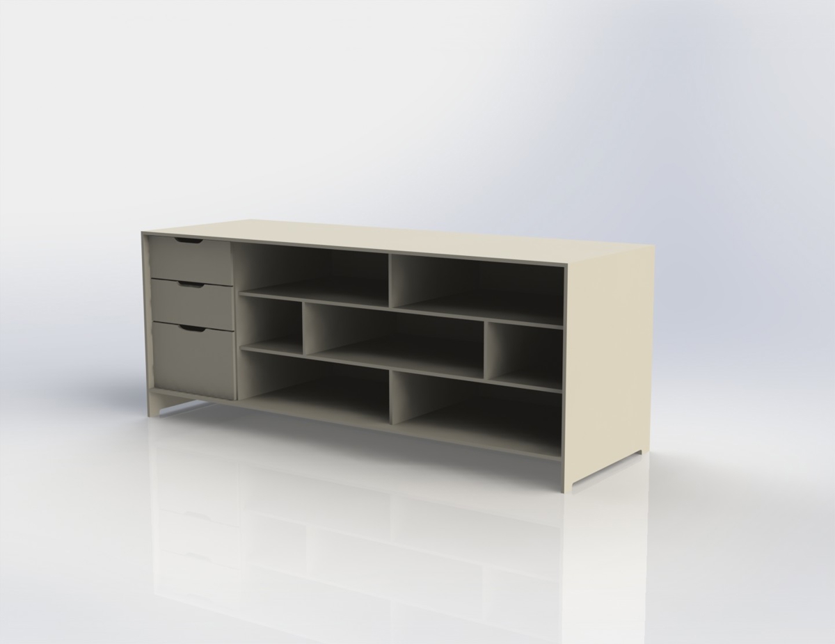 طرح رک مدرنو قطعه 6 نسخه 2 مناسب برای استفاده در دستگاه های cnc چوب و cnc لیزر - rack moderno piece 6 rev 2 dxf file