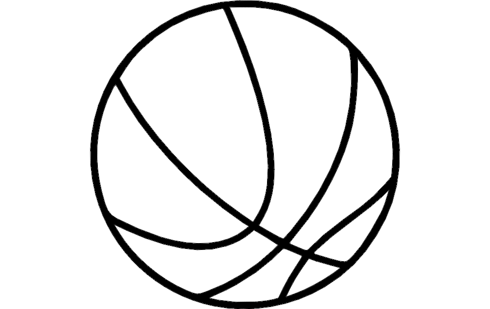 طرح بسکتبال مناسب برای استفاده در دستگاه های cnc چوب و cnc لیزر - basketball dxf file