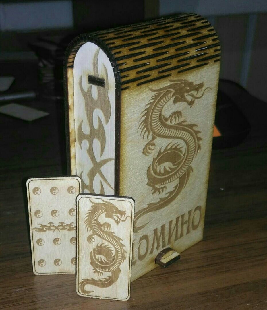 طرح پازل سه بعدی دومینو مناسب برای استفاده در دستگاه های cnc چوب و cnc لیزر - d o m i n o 3d puzzle cdr file