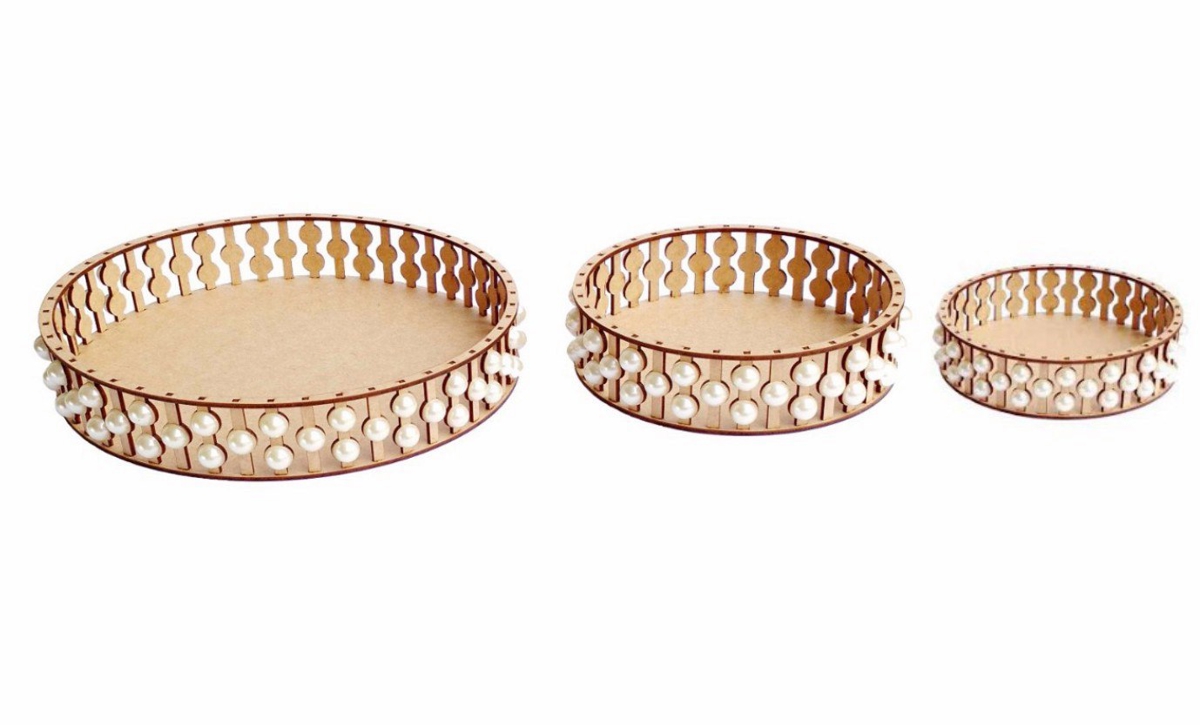 طرح فایل سی دی آر festa trio de bandejas perolas مناسب برای استفاده در دستگاه های cnc چوب و cnc لیزر - festa trio de bandejas perolas cdr file