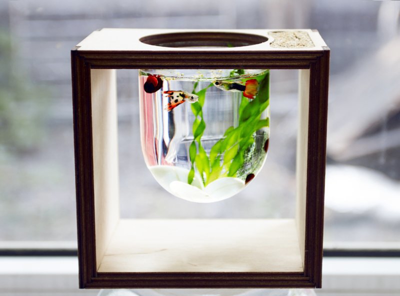 طرح آکواریوم در لامپ مناسب برای استفاده در دستگاه های cnc چوب و cnc لیزر - laser cut aquarium in light bulb