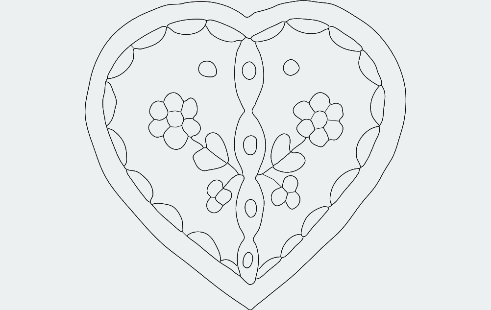 طرح ولنتاین 2 مناسب برای استفاده در دستگاه های cnc چوب و cnc لیزر - valentine0 2 dxf file