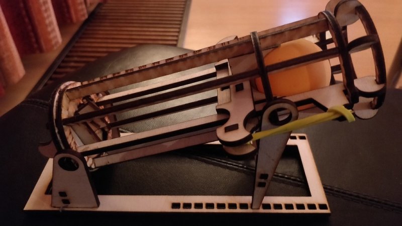 طرح و توپ پینگ پنگ مناسب برای استفاده در دستگاه های cnc چوب و cnc لیزر - laser cut ping pong cannon svg file