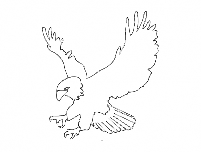 طرح عقاب مناسب برای استفاده در دستگاه های cnc چوب و cnc لیزر - eagle dxf file