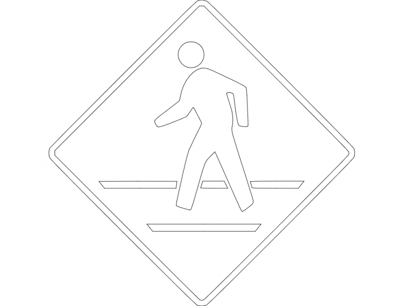 طرح مخصوص عابر پیاده مناسب برای استفاده در دستگاه های cnc چوب و cnc لیزر - cross walk dxf file