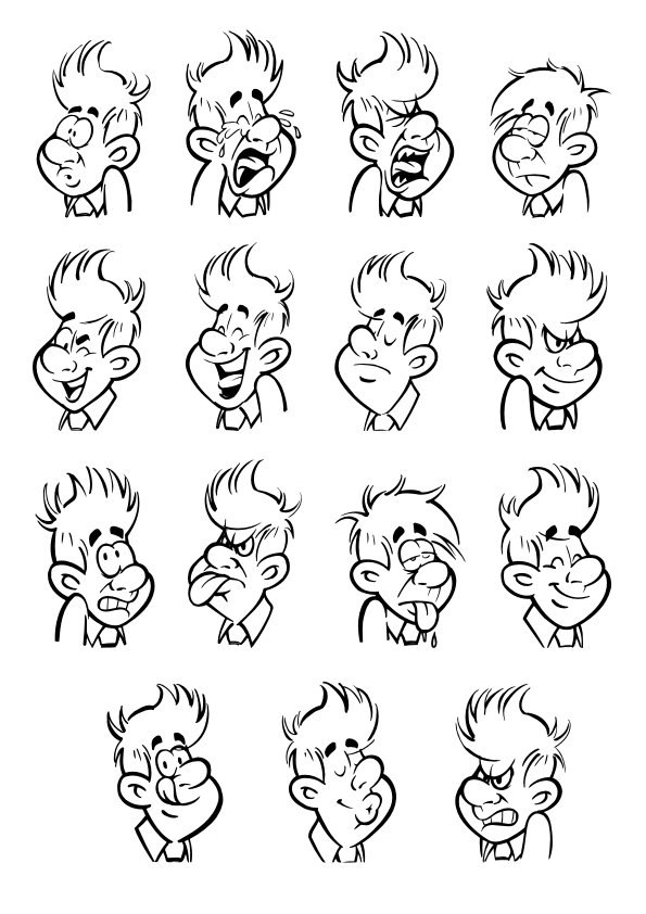 طرح چهره کارتونی مناسب برای استفاده در دستگاه های cnc چوب و cnc لیزر - cartoon face cdr file